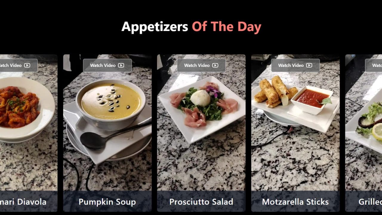 Appetizer Specials showcase